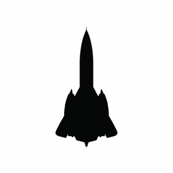 (2x) SR-71 Blackbird - Black - Sticker - Decal - Die Cut