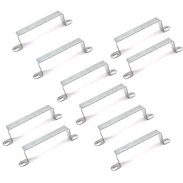 Fence Panel Security Brackets for Concrete or Wooden, Pack of 10, Posts Fits 4” x 4” Posts Strong Galvanised Steel Predrilled with 20 Screws