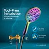 SparkPod 6-Function High Pressure Shower Head - 6" Wide Angle Handheld Shower Head - Luxury Design (6 Function, Rainbow)