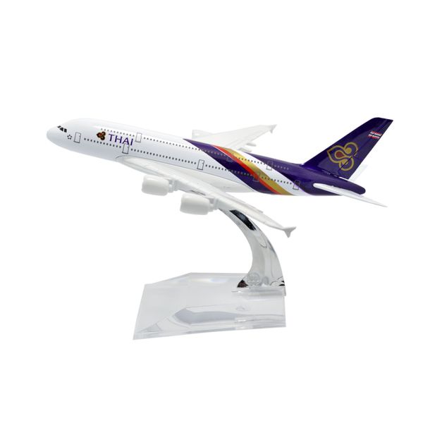 TANG DYNASTY(TM 1:400 16cm Air Bus A380 Thai Airways Metal Airplane Model Plane Toy Plane Model