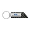 Ford Expedition Carbon Fiber Texture Black Leather Strap Key Chain