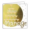 Gold Square Congratulations Card for Your Wedding
