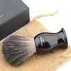 Haryali London Shaving Brush - Super Badger Shaving Brush - Shaving Cream Brush for Smooth and Soft Traditional Shaving - Black Color - Perfect with Any Shaving Cream or Shaving Soap