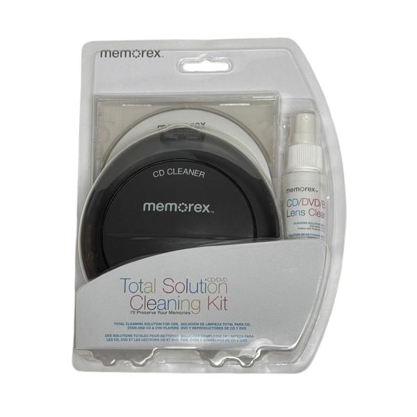 MEMOREX Total Solution CD DVD Compact Disc and Players Cleaning Kit Cleaner Lens