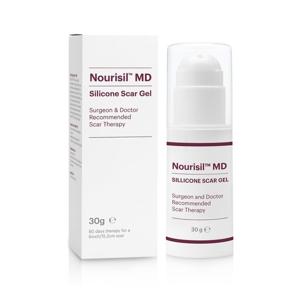 Nourisil MD - Silicone Gel for Scar Removal - Rapid Scar Reduction Therapy by Surgeons & Midwives - 30g Pack - Product Packaging May Vary