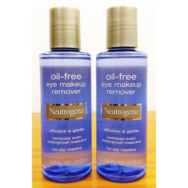 Neutrogena Oil-Free Eye Makeup Remover, 3.8 fl oz (Pack of 2)