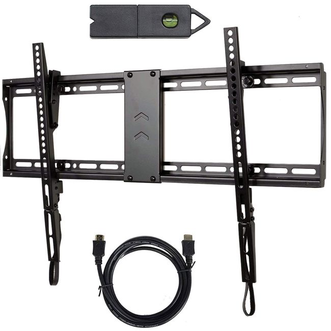 VideoSecu Tilt TV Wall Mount Bracket Kit with Magnetic Stud Finder and HDMI Cable for Most 23-85 Inch TVs LCD OLED with VESA 700X400, Smooth Tilting MF609BH WT9