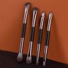 Makeup Brush Set with Case | Two Sided Makeup Brushes - Compact Make up Brushed with Cleaning Sponge for Foundation Powder Concealer Blush