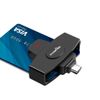 Type C CAC Reader, DOD Military USB C Common Access CAC Card Reader, Mini Portable USB Smartfold Type C Smart Card Reader SIM Card Reader Compatible with Windows, Mac OS