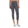 Danskin Women's Capri Legging, Grey Camo Print, X-Large
