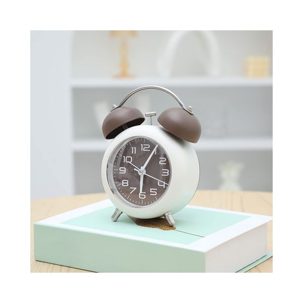 Alarm Clock, Small Night Light, Luminous Clock, Desk Clock, Silent, Double Bell, Loud Clock, Stylish, Scandinavian Children, Educational Clock, Cute, Alarm Clock, Table Clock, Indoor, Decorative,