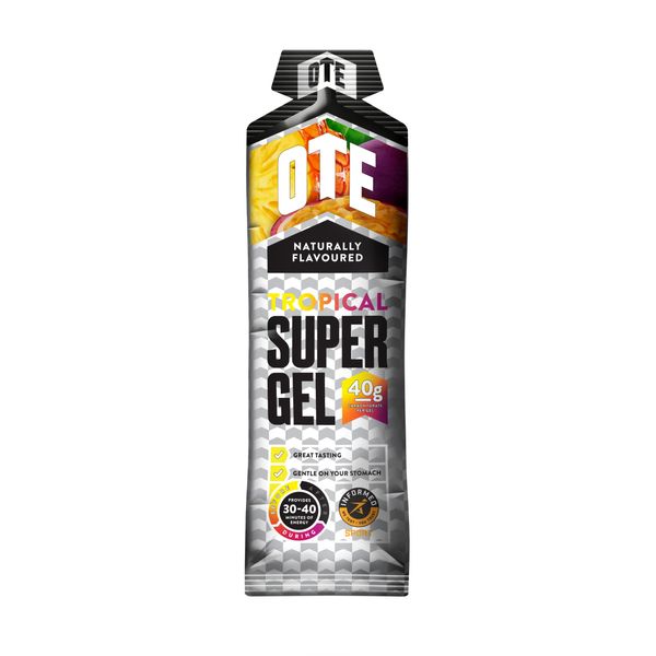 OTE Super Gel - Energy Gels for Running & Cycling - Dual Source Energy with 40g of Carbohydrates - Superior Glucose Fuel for Swimming, Triathlons & Endurance Sports - Box of 12 (Berry)