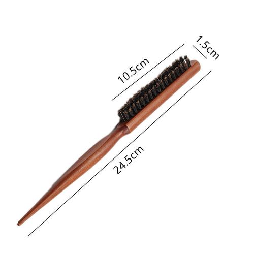 Teasing Hair Brush Boar Bristle Hair Brush Tail Comb Professional Salon Comb Reduces Hair Breakage