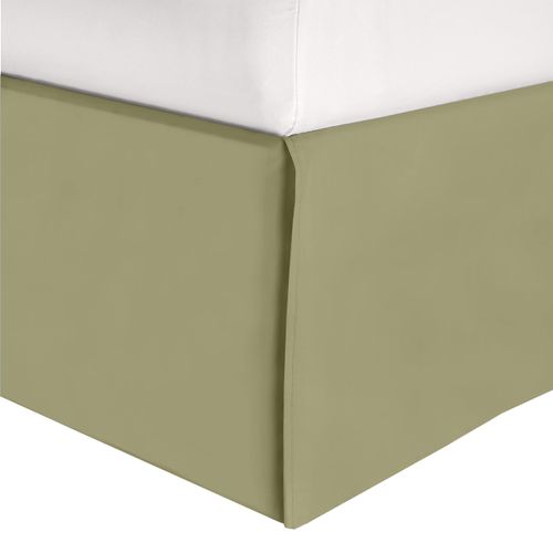 Elegant Comfort 1-Piece Solid Bed Skirt, 1500 Premium Hotel Quality Microfiber, Minimalist Design with a Modern Look- Easy Care, Wrinkle and Stain Resistant, Bedskirt, King, Succulent Green