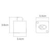 Litecraft Track Light Adapter for Single Circuit Mains Fitting - (Silver, Pack of 2)