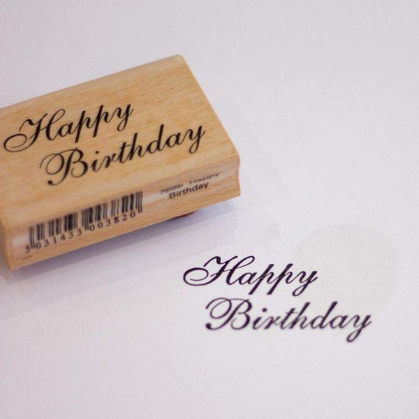 Art Stamps 769B Happy Birthday Occasion Stamp Black