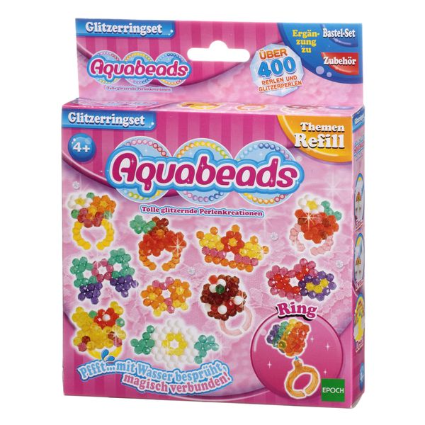 Aquabeads - 79928 - Glitter Ring Set (DE) Multicoloured Round