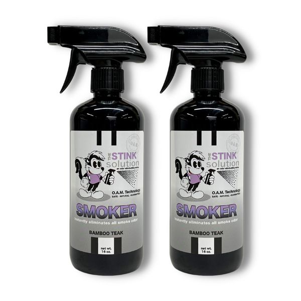 The Stink Solution Smoke Odor Eliminating Spray Bamboo Teak - 2 16 oz Bottles