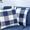 Classic Checkered Pillow Covers, Indoor & Outdoor Use (4 Sets, 18"x18")