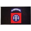 Flag Army 082nd AirBorne Black Poly 3ft X 5ft