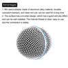 sourcing map 2pcs Mesh Microphone Grill Head Wired Microphone Ball Head Replace for DIY Mic Grill Head Parts Accessory Silver