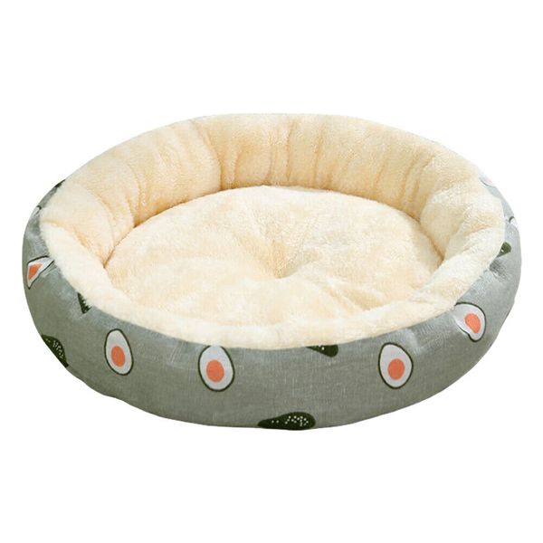 1pcs Four Season Universal Pet Cotton And Linen Round Nest Soft Nest Dog Kennel