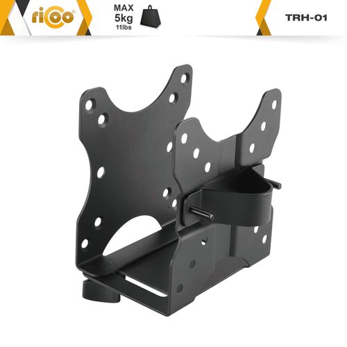 RICOO Mini PC Calculator Bracket for Monitor Table Mount Wall & VESA Mounting Thin Client Server Rack Underdesk Computer TRH-01 CPU Housing Standing Holder for Intel NUC Under Base