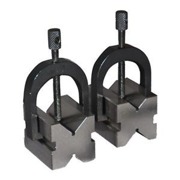 Steel Vee Block with Clamp Set - 1. 5/8 x 1. 1/4 x 1. 1/4 - Vee Block Set