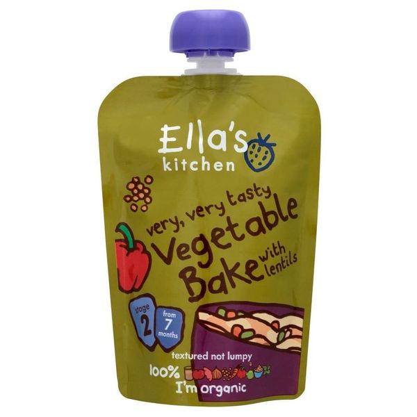 Ella's Kitchen Organic Very Very Tasty Vegetable Bake with Lentils 7mth+ (130g) - Pack of 6