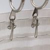 100 Pack Metal Curtain Header Tape Drapery Hooks, Silver