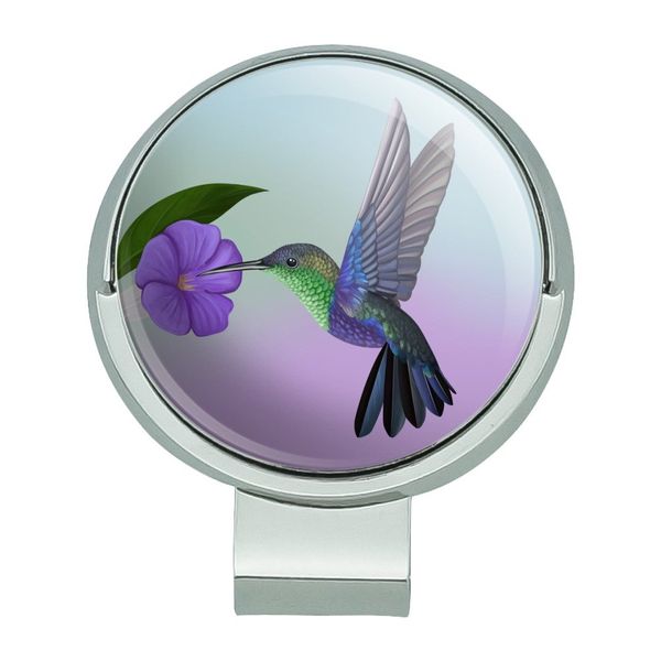 GRAPHICS & MORE Hummingbird Crowned Woodnymph Purple Violet Golf Hat Clip with Magnetic Ball Marker