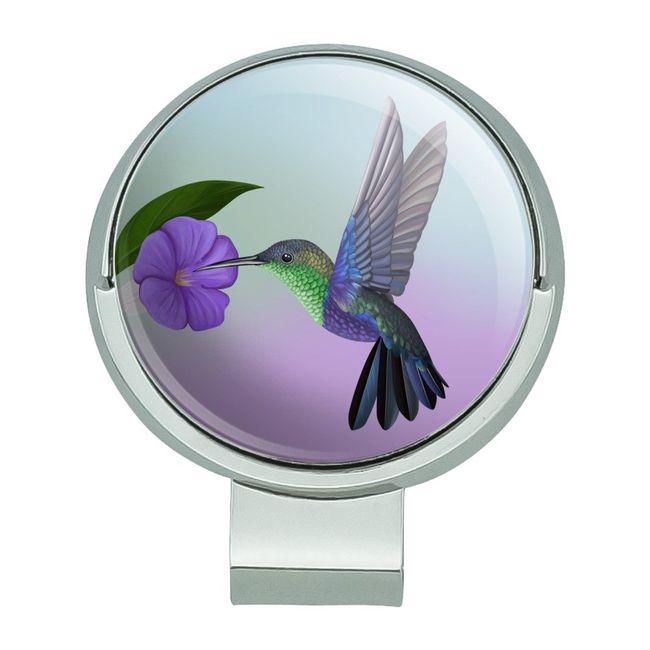 GRAPHICS & MORE Hummingbird Crowned Woodnymph Purple Violet Golf Hat Clip with Magnetic Ball Marker