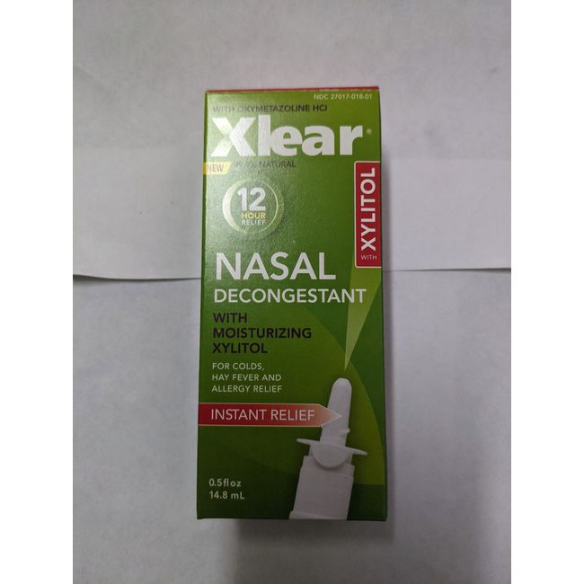 3 PACK XLEAR 12-Hour Decongestant with moisturizing Xylitol 0.5 oz