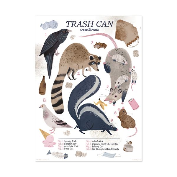 Genuine Fred, Trash Can Creatures by Riley Samels, 250-piece Puzzle, 16.5 x 22.5 Inches