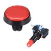 sourcing map Game Push Button 60mm Round 12V LED Illuminated Push Button Switch with Micro Switch for Arcade Video Games 5 Colors 5pcs