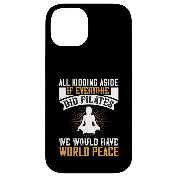 iPhone 14 Yoga Exercise Reformer Workout World Peace Peaceful Pilates Case