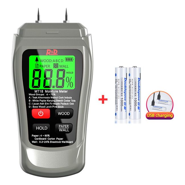 MT18 Digital Moisture Meter Hygrometer Detector Humidity Tester