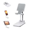 HAYOKU Smartphone Stand Holder Angle, Width and Height Adjustable Mobile Phone Table Stand PC Stand (White)