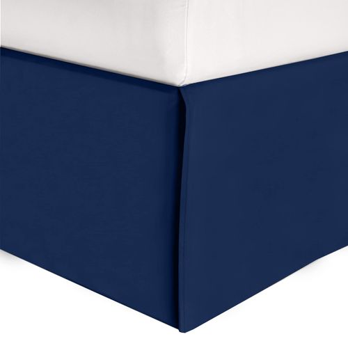 Elegant Comfort 1-Piece Solid Bed Skirt, 1500 Premium Hotel Quality Microfiber, Minimalist Design with a Modern Look- Easy Care, Wrinkle and Stain Resistant, Bedskirt, Twin, Midnight Navy