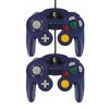 ZedLabz wired vibration gamepad controller for Nintendo GameCube GC with turbo function - 2 pk purple