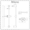 Milano Select Riser Rail Hand Shower Handset Holder Soap Dish - Chrome