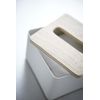 Yamazaki Industries 7732 Tissue Case with Lid, Rin, S, Natural