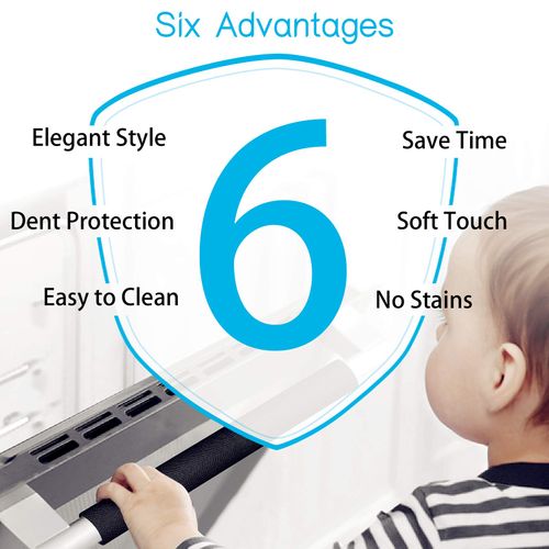 Miss.Silk Refrigerator Door Handle Covers, Set of 5, Keep Your Kitchen Appliance Clean from Smudges, Drips, Food Stains, Oil, Handmade Decor Protector for Fridge, Ovens, Dishwashers (Black)