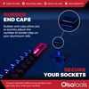 3/8-Inch Drive Aluminum Socket Organizer | Professional Quality Socket Holder (RED) | by Olsa Tools