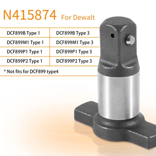 N415874 1/2" Detent Pin Anvil Fits for Dewalt Cordless Impact Wrench Driver Spindle Hammer Block for DCF899B DCF899M1 DCF899P1 DCF899P2 Type1-3, Not Suitable for Type4
