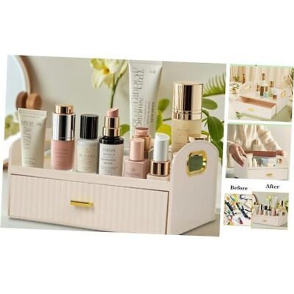 Makeup Organizer Countertop With Drawers Bedroom Vanity Clear Skincare Cream