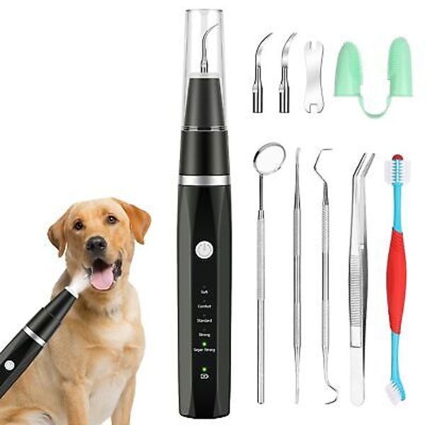 Pet Ultrasonic Toothbrush Cleaner Kit, Plaque&Tartar&Stains Remover for Teeth