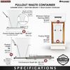 Pullout Trash Can Under Kitchen Cabinets 35Qt Waste Recycling Bin Easy Install