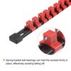 sourcing map Socket Organizer 1/2" Drive x 12 Clips Portable ABS Plastic Socket Clip Rail Holder, Red