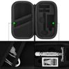 Linkidea Hard Shell Safety Razor Travel Case, Long/Short Handle Razors, Shaving Kit Storage Box for Razor Blades and Attachments, Fits Merkur, Viking, WEISHI Double Edge Safety Razors
